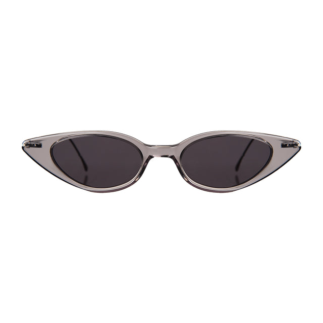  Marianne Sunglasses front view in Grey/Gunmetal with Grey Flat