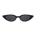 Front view of Marianne Sunglasses in Matte Black/Grey Flat