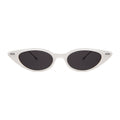 Front view of Marianne Sunglasses in Powder/Gunmetal/Grey Flat