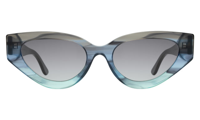 Mary Lou Sunglasses in Deep Sea with Grey Flat Gradient