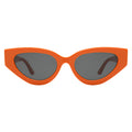 Front view of Mary Lou Sunglasses in Aperol/Grey Flat