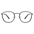 Front view of Mayfair Optical in Black/Gunmetal/Optical