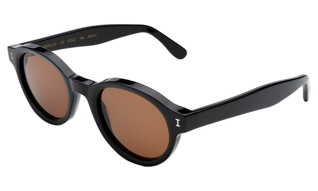 Medellin Sunglasses Side Profile in Black / Brown