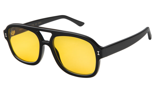 Memphis Sunglasses Side Profile in Black / Honey See Through