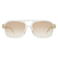 Front view of Memphis 57 Sunglasses in Champagne/Taupe Gradient
