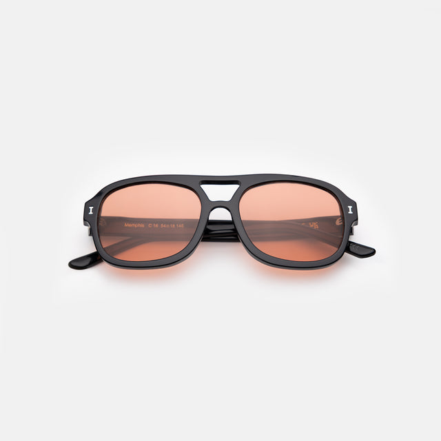 Memphis Sunglasses side view in Black / Sunset