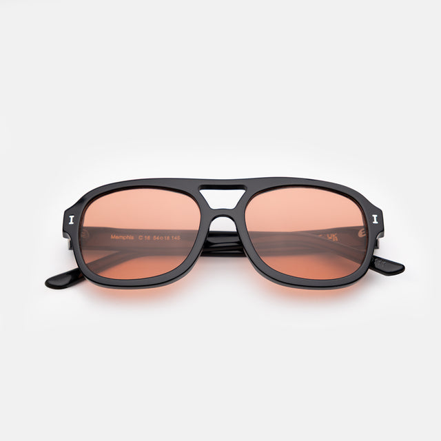 Memphis Sunglasses side view in Black / Sunset