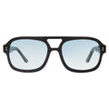 Front view of Memphis Sunglasses in Black/Blue Gradient See Through