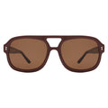 Front view of Memphis Sunglasses in Bordeaux/Brown