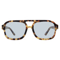 Front view of Memphis Sunglasses in Tortoise/Light Blue See Through