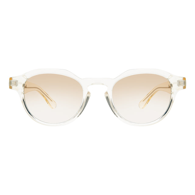 Michael Sunglasses front view in Champagne with Taupe Gradient