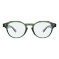 Front view of Michael Sunglasses in Pine/Light Blue See Through