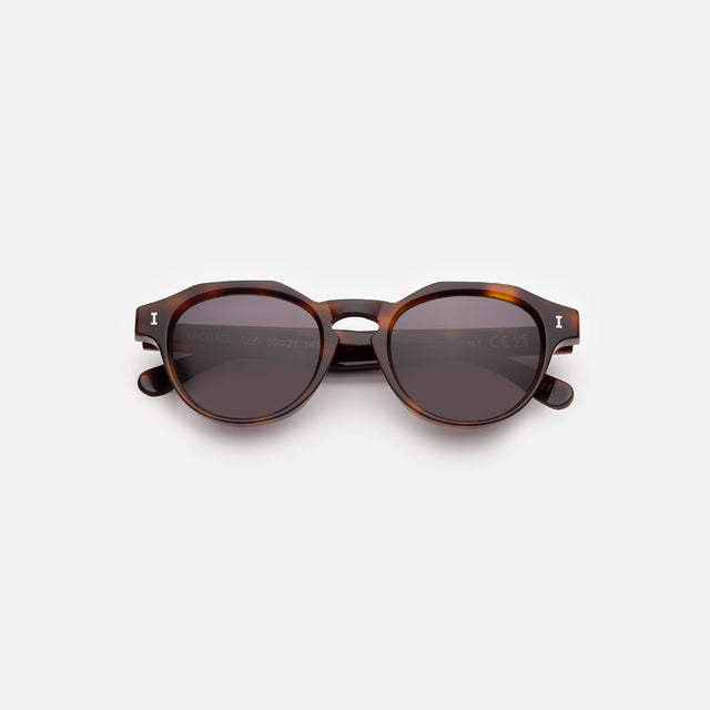 Michael Sunglasses side view in Havana / Grey
