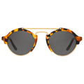 Front view of Milan Sunglasses in Light Tortoise/Grey