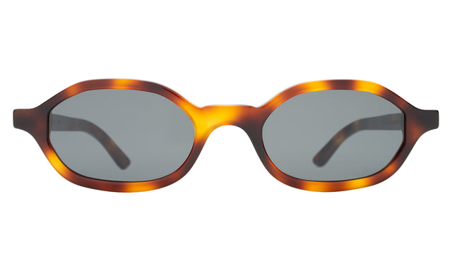 Munich Sunglasses front view in Havana with Grey Flat