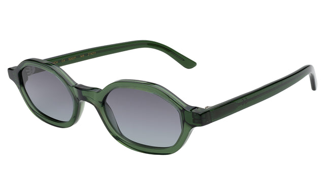 Munich Sunglasses side view in Pine / Grey Flat Gradient