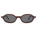 Front view of Munich Sunglasses in Bordeaux/Grey Flat