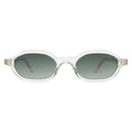Front view of Munich Sunglasses in Champagne/Olive Flat Gradient