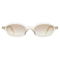 Front view of Munich Sunglasses in Champagne/Taupe Flat Gradient