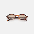 Front view of Munich Sunglasses in Havana/Taupe Flat Gradient