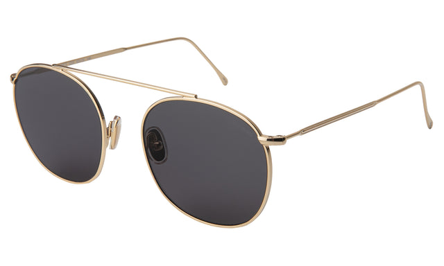 Mykonos II Sunglasses Side Profile in Gold / Grey Flat