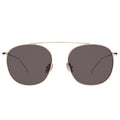Front view of Mykonos M Sunglasses in Gold/Grey Flat