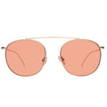 Front view of Mykonos M Sunglasses in Gold/Sunset Flat