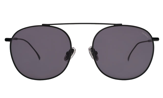 Mykonos II Sunglasses front view in Matte Black with Grey Flat