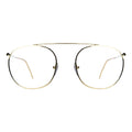 Front view of Mykonos Optical in Gold/Optical
