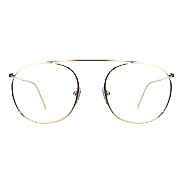  Mykonos Optical front view in Gold Optical