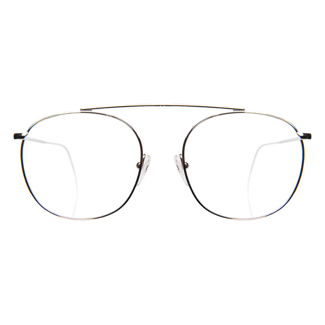 Mykonos Optical front view in Silver Optical