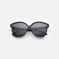 Front view of Nancy 57 Sunglasses in Black/Grey