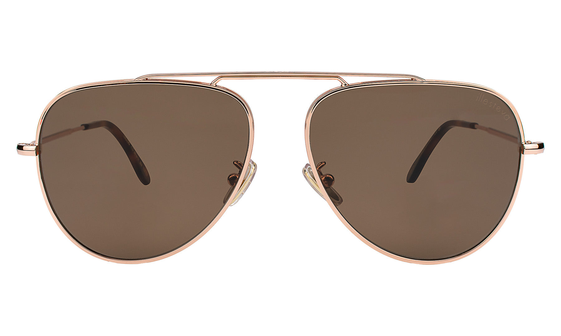 Naxos58RoseGoldwBrownFlatLense