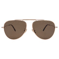 Front view of Naxos 58 Sunglasses in Rose Gold/Brown Flat
