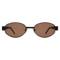 Front view of Nesso Sunglasses in Matte Black/Brown