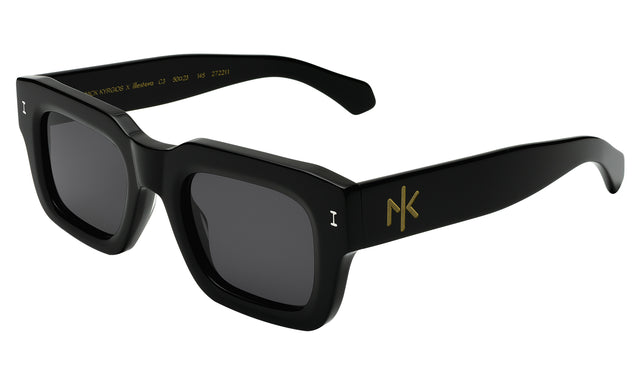 Nick Kyrgios x illesteva 2 Sunglasses Side Profile in Black / Grey Flat
