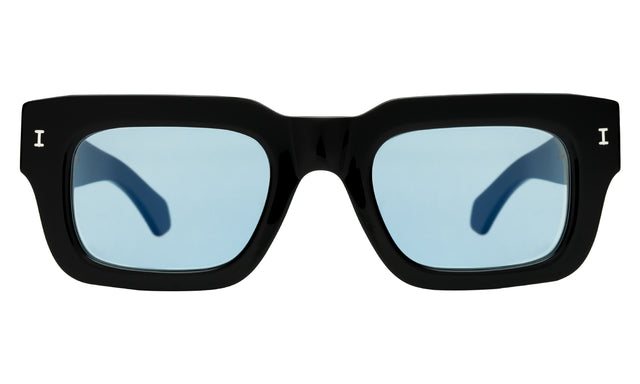 Nick Kyrgios x illesteva 2 Sunglasses in Black with Light Blue Flat See Through