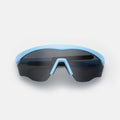 Front view of Nick Kyrgios x illesteva 1 Sports Frames in Baby Blue/Grey