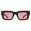 Front view of Nick Kyrgios x illesteva 2 Sunglasses in Black/Bordeaux Flat See Through