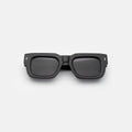 Front view of Nick Kyrgios x illesteva 2 Sunglasses in Black/Grey Flat