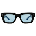 Front view of Nick Kyrgios x illesteva 2 Sunglasses in Black/Light Blue Flat See Through