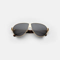 Front view of Niki Sunglasses in Gold/Grey