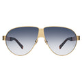 Front view of Niki Sunglasses in Gold/Navy Gradient