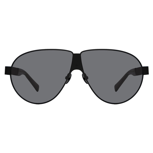 Niki Sunglasses front view in Matte Black with Grey