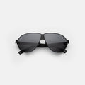 Front view of Niki Sunglasses in Matte Black/Grey