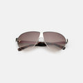 Front view of Niki Sunglasses in Silver/Brown Gradient