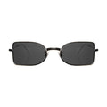 Front view of Nostrand Sunglasses in Silver/Grey