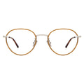 Front view of Oxford 52 Optical in Oak/Silver/Optical