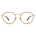 Front view of Oxford 52 Optical in Saddle/Silver/Optical
