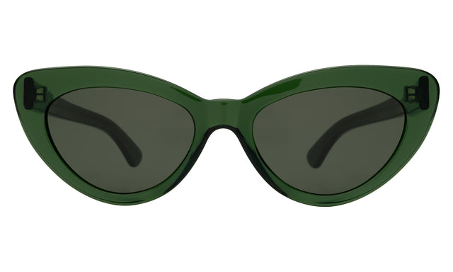 Pamela Sunglasses in Pine with Olive Flat